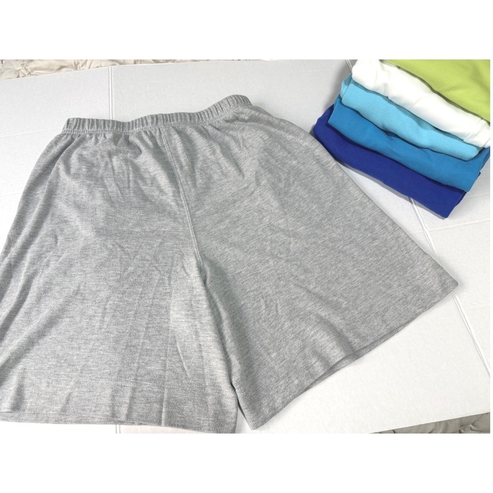 Lot of 6 White Stag Womens Sz L Knit Shorts Pockets Pull-on Cotton Blend *Flaw*